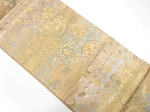 切りばめ風　花更紗模様織り出し　袋帯